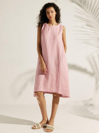 100% Linen Sleeveless Dress SIENNA