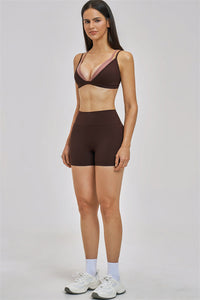 The New Seraphine Layered V Sports Bra Shorts 2-Piece Set