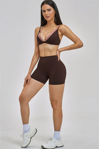 The New Seraphine Layered V Sports Bra Shorts 2-Piece Set
