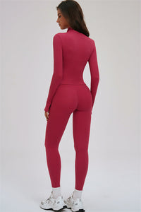 The Kinetic Zip Jacket Cross Back Sports Bra Leggings 3-Piece Set