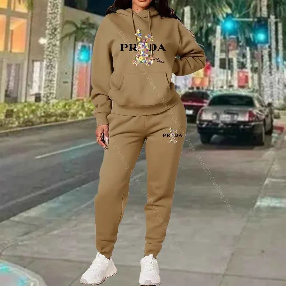 Women's Luxury Oversized Tracksuit 2-Piece Set