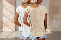 2-Pack Women's V-Neck Sleeveless Tank Tops – Loose Fit Casual Summer Beach Shirts