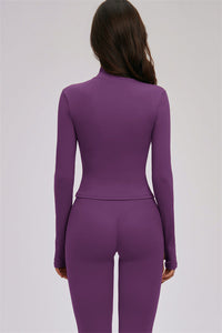 The Kinetic Zip Jacket Cross Back Sports Bra Leggings 3-Piece Set