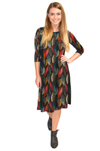 Past The Knee T-Shirt Dress - Comfortable A-Line Silhouette