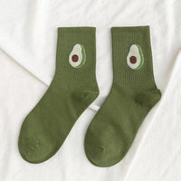 New Elegant Fruit Printed Breathable Cotton Socks Happy Funny Unisex Socks Candy Colors Harajuku Casual Cotton Crew Socks For Men And Women