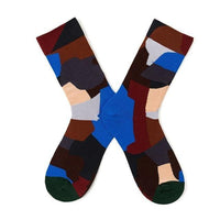 Novelty Happy Funny Women Graphic Short Socks Socks Combed Out Of Pure Cotton Art Abstract Oil Painting Socks French Style Crew Socks For Men And Women