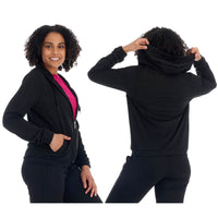 Women's Athleisure French Terry Fleece Hoodie Sweatshirt